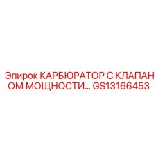 GS13166453 КАРБЮРАТОР С КЛАПАНОМ МОЩНОСТИ Epiroc