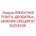 Усиленная износостойкая плита нижней секции дробилки Epiroc 9753214338