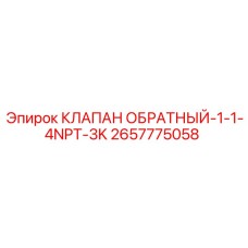 2657775058 КЛАПАН ОБРАТНЫЙ-1-1-4NPT-3K Epiroc
