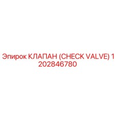1202846780 КЛАПАН (CHECK VALVE) Epiroc