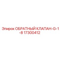 17300412 ОБРАТНЫЙ КЛАПАН-G-1-8 Epiroc