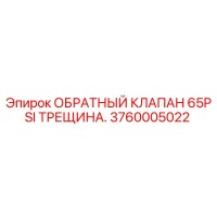 3760005022 ОБРАТНЫЙ КЛАПАН 65PSI ТРЕЩИНА Epiroc