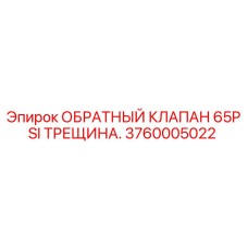 Оригинальный обратный клапан Epiroc 3760005022 65PSI Трещина