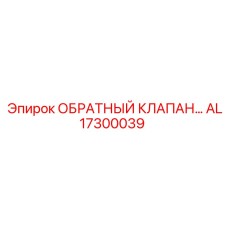 AL17300039 ОБРАТНЫЙ КЛАПАН Epiroc