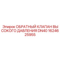 1624625955 ОБРАТНЫЙ КЛАПАН ВЫСОКОГО ДАВЛЕНИЯ DN40 Epiroc
