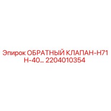 2204010354 ОБРАТНЫЙ КЛАПАН-H71H-40 Эпирок