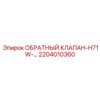 2204010360 ОБРАТНЫЙ КЛАПАН-H71W- Эпирок