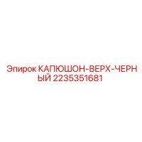 2235351681 КАПЮШОН-ВЕРХ-ЧЕРНЫЙ (Epiroc)