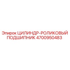 4700950483 ЦИЛИНДР-РОЛИКОВЫЙ ПОДШИПНИК Эпирок