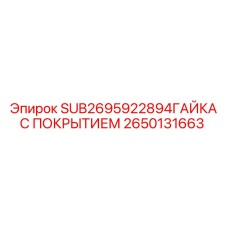 2650131663 SUB2695922894ГАЙКА С ПОКРЫТИЕМ Epiroc
