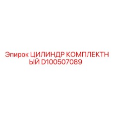 D100507089 ЦИЛИНДР КОМПЛЕКТНЫЙ - Epiroc