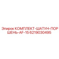 6219030495 КОМПЛЕКТ-ШАТУН-ПОРШЕНЬ-AF-15 Epiroc