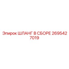 2695427019 ШЛАНГ В СБОРЕ Epiroc