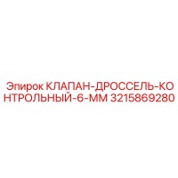 3215869280 КЛАПАН-ДРОССЕЛЬ-КОНТРОЛЬНЫЙ-6-ММ Epiroc