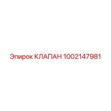 1002147981 КЛАПАН Epiroc
