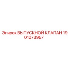 1901073957 ВЫПУСКНОЙ КЛАПАН Epiroc