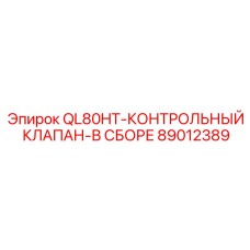 89012389 QL80HT-КОНТРОЛЬНЫЙ КЛАПАН-В СБОРЕ (Epiroc)