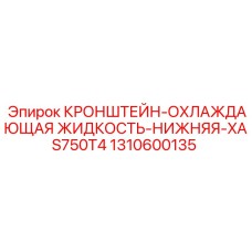1310600135 КРОНШТЕЙН-ОХЛАЖДАЮЩАЯ ЖИДКОСТЬ-НИЖНЯЯ-XAS750T4 Epiroc