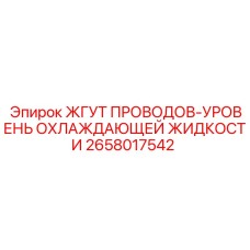 2658017542 ЖГУТ ПРОВОДОВ-УРОВЕНЬ ОХЛАЖДАЮЩЕЙ ЖИДКОСТИ Epiroc