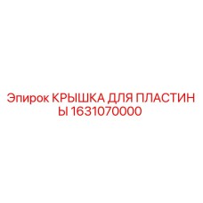 1631070000 КРЫШКА ДЛЯ ПЛАСТИНЫ Epiroc