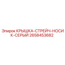2658453682 КРЫШКА-СТРЕЙЧ-НОСИК-СЕРЫЙ Epiroc