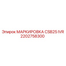 2202758300 МАРКИРОВКА CSB25 IVR Epiroc
