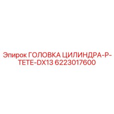 6223017600 ГОЛОВКА ЦИЛИНДРА-P-TETE-DX13 Эпирок