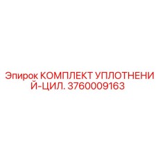 3760009163 КОМПЛЕКТ УПЛОТНЕНИЙ-ЦИЛ. Epiroc