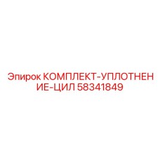 58341849 КОМПЛЕКТ-УПЛОТНЕНИЕ-ЦИЛ Epiroc