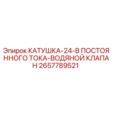 2657789521 КАТУШКА-24-В ПОСТОЯННОГО ТОКА-ВОДЯНОЙ КЛАПАН Epiroc