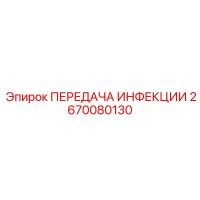 2670080130 ПЕРЕДАЧА ИНФЕКЦИИ Epiroc