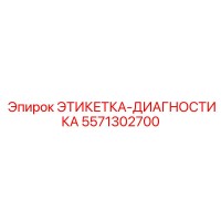 5571302700 ЭТИКЕТКА-ДИАГНОСТИКА Epiroc
