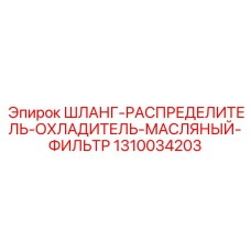 1310034203 Шланг-распределитель охладитель масляный фильтр Эпирок | Epiroc