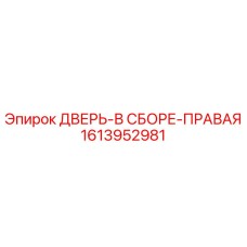 1613952981 ДВЕРЬ-В СБОРЕ-ПРАВАЯ Epiroc