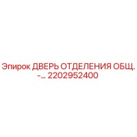 2202952400 ДВЕРЬ ОТДЕЛЕНИЯ ОБЩ.-… Epiroc