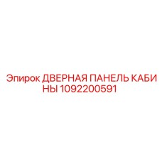 1092200591 ДВЕРНАЯ ПАНЕЛЬ КАБИНЫ Epiroc