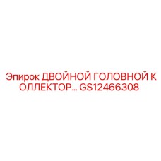GS12466308 ДВОЙНОЙ ГОЛОВНОЙ КОЛЛЕКТОР Epiroc