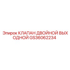 Клапан двойной Epiroc GS36062234 в сборе