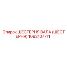 1092107711 ШЕСТЕРНЯ ВАЛА (ШЕСТЕРНЯ) Epiroc
