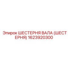 1623920300 ШЕСТЕРНЯ ВАЛА (ШЕСТЕРНЯ) Epiroc