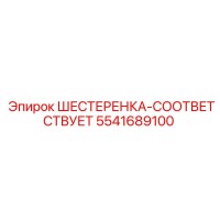 5541689100 ШЕСТЕРЕНКА-СООТВЕТСТВУЕТ Epiroc