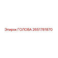 2651781870 ГОЛОВА Эпирок