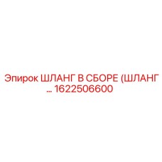 1622506600 ШЛАНГ В СБОРЕ (ШЛАНГ…) Эпирок