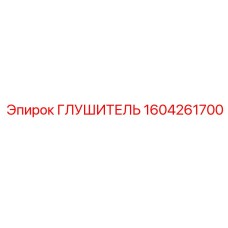 1604261700 Глушитель Эпирок