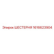 ШЕСТЕРНЯ 1616623904 Epiroc