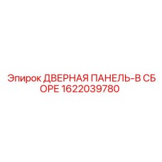 1622039780 ДВЕРНАЯ ПАНЕЛЬ-В СБОРЕ (Epiroc)