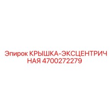4700272279 КРЫШКА-ЭКСЦЕНТРИЧНАЯ (Epiroc)