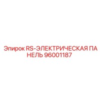 96001187 RS-ЭЛЕКТРИЧЕСКАЯ ПАНЕЛЬ Epiroc