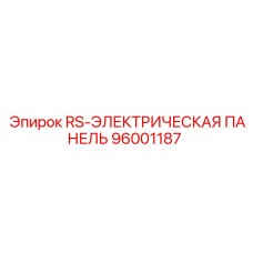 Панель RS-ЭЛЕКТРИЧЕСКАЯ ПАНЕЛЬ 96001187 для буровых установок