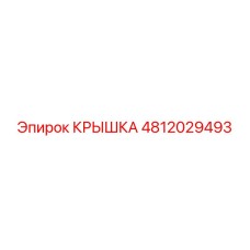 4812029493 КРЫШКА Epiroc